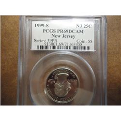 1999-S NEW JERSEY QUARTER PCGS PR69 DCAM