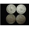 Image 2 : 4 ASSORTED WASHINGTON SILVER QUARTERS