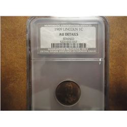 1909 LINCOLN CENT NCS AU DETAILS