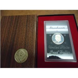 1972-S IKE SILVER DOLLAR PROOF (BROWN PACK)