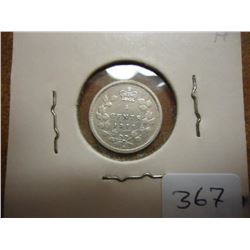 1872-H CANADA SILVER 5 CENT