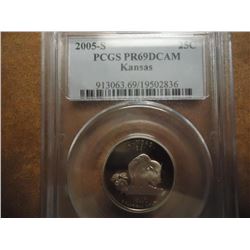 2005-S KANSAS QUARTER PCGS PR69 DCAM