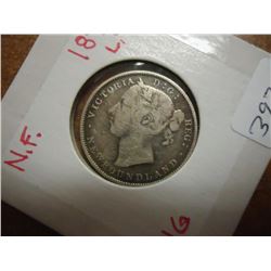1899 NEWFOUNDLAND SILVER 20 CENTS