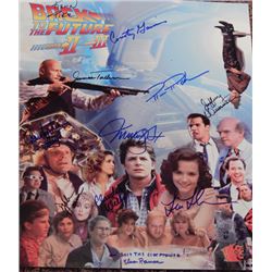 Back To The Future Cast Signed 16x20 Photo