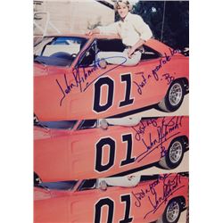 Lot of 3 John Schneider "Dukes of Hazzard" Signed 11x14 Photos