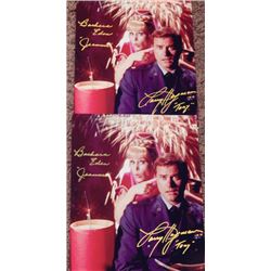 Lot of 2 Barbara Eden Larry Hagman "I Dream of Jeannie" Signed 11x14 Photos