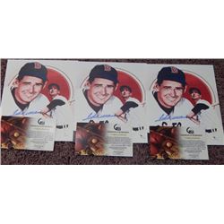 Lot of 3 Ted Williams Signed 8x10 Photos Global