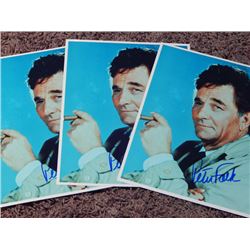 Lot of 3 Peter Falk Signed 8x10 Photos