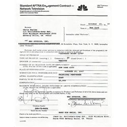 Chris Farley Signed Contract