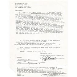 Steve Martin Signed Contract