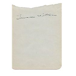 Tennessee Williams Signed Page