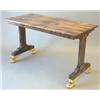 Image 1 : A fine Regency coromandel rectangular top centre table, on standard end supports with scroll orna...