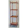 Image 1 : A George IV mahogany four tier whatnot on turned tapered supports and toupie feet, fitted brass c...