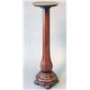 Image 1 : A mahogany torchere, octagonal baluster stem and stepped platform on bun feet, height 3ft.7ins....