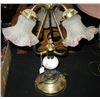 Image 1 : Ceramic & Brass Color Lamp With  Tulip Shades