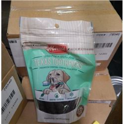 CASE DOG CHEWS - TEXAS TOOTHPICKS - GRAIN AND GLUTEN FREE 6 PACKS PER CASE - BB SEPTEMBER 2015
