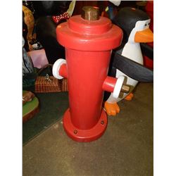 HAND CRAFTED -WOOD CARVED -FOLK ART STATUE - FIRE HYDRANT
