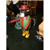 Image 1 : HAND CRAFTED -WOOD CARVED -FOLK ART STATUE - CAT - RED HAT - YELLOW FEET - GREEN VEST