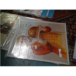 NEW - TIN SIGN WITH VINTAGE IMAGE - 11"X14"
