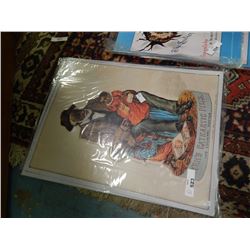 NEW - TIN SIGN WITH VINTAGE IMAGE - 11"X14"