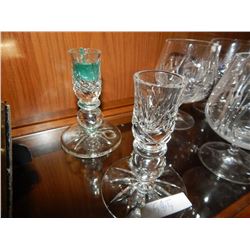 PINWHEEL CRYSTAL CANDLE HOLDERS - 2