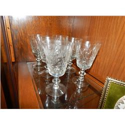 PINWHEEL CRYSTAL GLASSES - 6