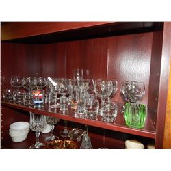 SHELF OF GLASSWARE