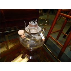 VINTAGE OIL LAMP - FINGER HOLE -NO CHIMNEY