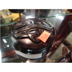 CARVED PEARLITE NATIVE BOWL - WITH LID