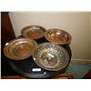 Image 1 : COPPER  DISHES - 4 TTL - LARGEST 10" D - AS-IS