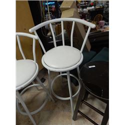 BAR CHAIR - WITH BACK - WHITE