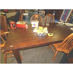 New LARGE BARN WOOD DINING TABLE - DARK WOOD Some cosmetic scratching to the surfaces.