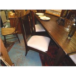 MAHOGANY DINING ROOM CHAIRS - 6 X BID