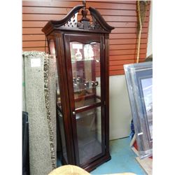 MAHOGANY CURIO CABINET - NEW - 6'