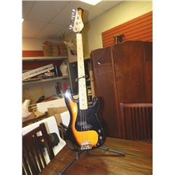 FAME BASS GUITAR - BLACK SUNBURST - INCLUDES SOFT CASE