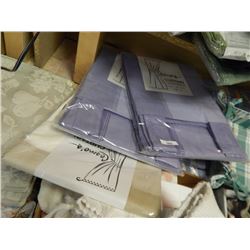 NEW CURTAIN PANELS - 2 BLUE - 1 CREAM