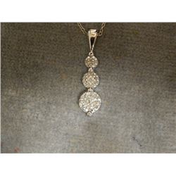 NECKLACE - 20 DIAMONDS TOTALING 1/4 CT - SET IN .925 STERLING SILVER -  JOURNEY NECKLACE DESIGN - IN