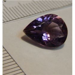NEW QUALITY CUT GEM STONE - AMETHYST - PEAR CUT - DEEP RICH PURPLE - APPROX. 3CT
