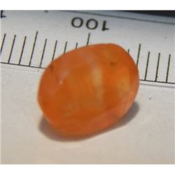 NEW QUALITY CUT GEM STONE - FIRE OPAL - ORANGE/ WITH YELLOW HUES  - OVAL CUT - APPROX. 2.5CT