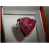 Image 4 : RING - HAND CRAFTED CUSTOM DESIGNED SOLITAIRE - PINK DRUZY SET IN STERLING SILVER - RETAIL~$275