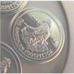 BULLION - .999 FINE SILVER 1 GRAM ROUNDS - "AMERICAN PROSPECTOR" - 4 X BID