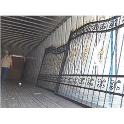 NEW!!! - 20FT Heavy Duty Bi-Parting Wrought Iron Driveway Gate - 2PC SET
