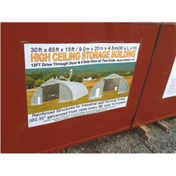 NEW!!! - 30FT X 65FT X 15FT High Ceiling Double Door Storage Building  C/W: commercial fabric( water