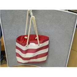 RED & WHITE BEACH TOTE