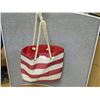 Image 1 : RED & WHITE BEACH TOTE