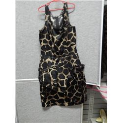 DRESS - DYNAMITE - BROWN - LEOPARD LIKE PATTERN - SZ XS