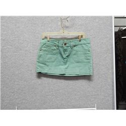 SKIRT - BLUE NOTES - GREEN - VERY SHORT DENIM - SZ 27W