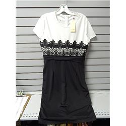 Hua Mei Black /white dress with lace