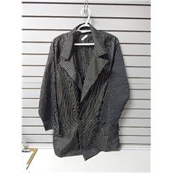 Black with white stripes Blazer style dress