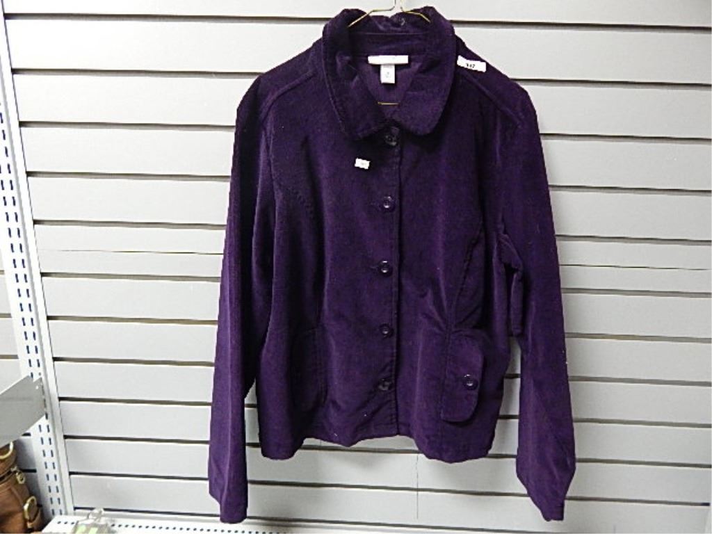 Xl Dress Barn Purple Corduroy Like Jacket
